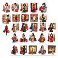 30Pcs/Set Irregular Christmas Shopping Time Lady Waterproof Stickers Reusable/No Residue DlY Craft Decoration Scrapbooking Label