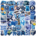 50PCS Deep Blue Ins Wind Stickers Notebook For Laptops Art Suitcase Bicycle Phone Refrigerator Skateboards Graffiti Sticker ﻿