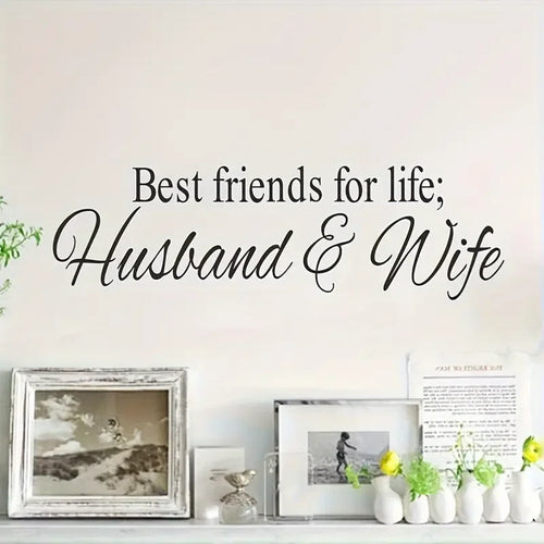 1pc Romantic Quotes Wall Sticker, Gift for Friends Lover, Bedroom Living Room Porch Home Decor Wall Sticker, Waterproof Vinyl Re