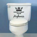 1pc Funny Toilet WC Stickers, Vinyl Wall Sticker, King's Throne Have A Seat Your Highness Wall Decals, Home Decor, Decorative Wa