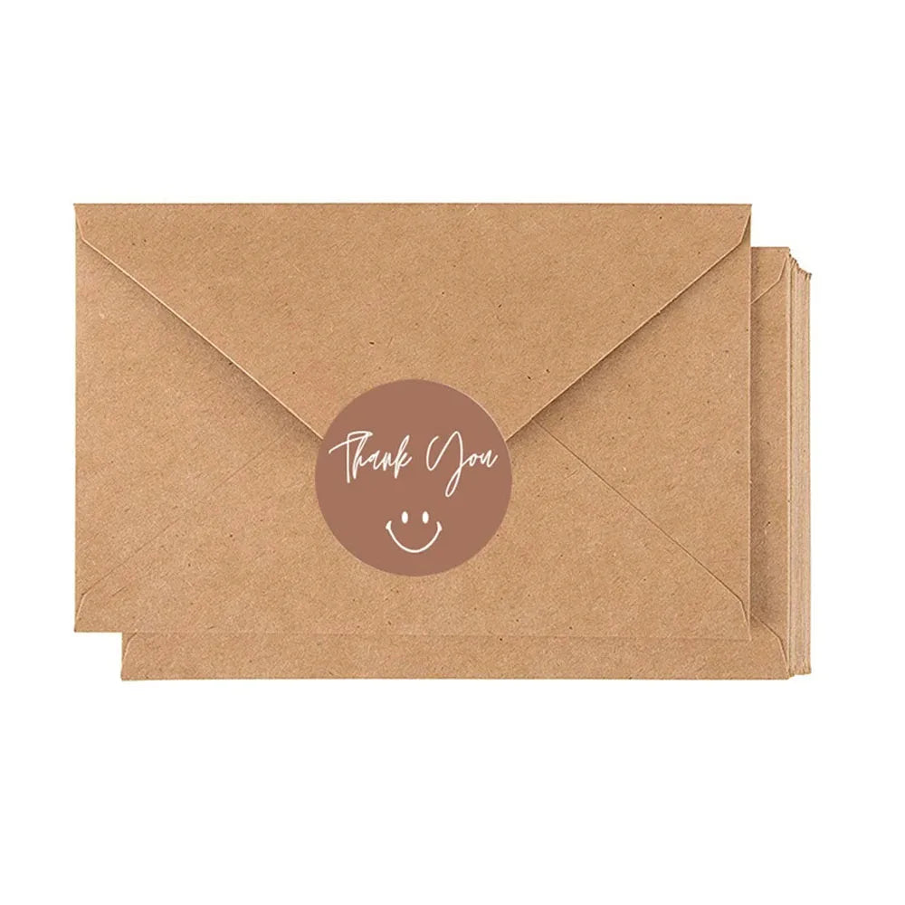 500Pcs/Roll Thank You Round Heart Stickers 2.5cm/1.0in DlY Decoration Label Perfect For Small Business Party Gift Seal Labels