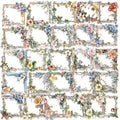 50/100 PCS Transparent PET Cartoon Flower Picture Frame Sticker Pack Waterproof Decorative Guitar Notebook Stickers