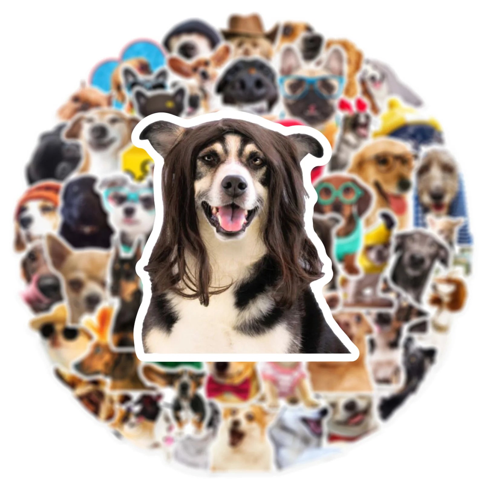 50/100PCS  Cartoon Life Dog PVC Sticker Aesthetic Decoration Scrapbooking Stationery School Supplies for Reward
