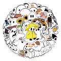 50/100PCS Little Ghost Stickers Notebook Halloween Fun Cartoon Aesthetic For Laptops Luggage Scrapbooks Bicycle Phone Sticker