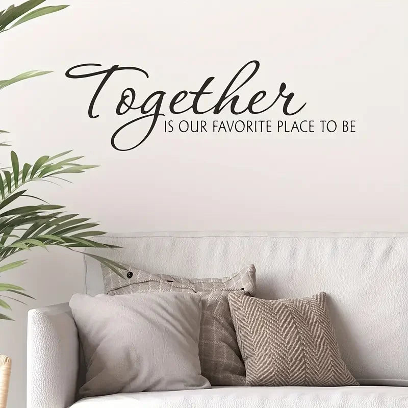 A Creative English Pattern Wall Sticker, Self-Adhesive for Home Decoration.