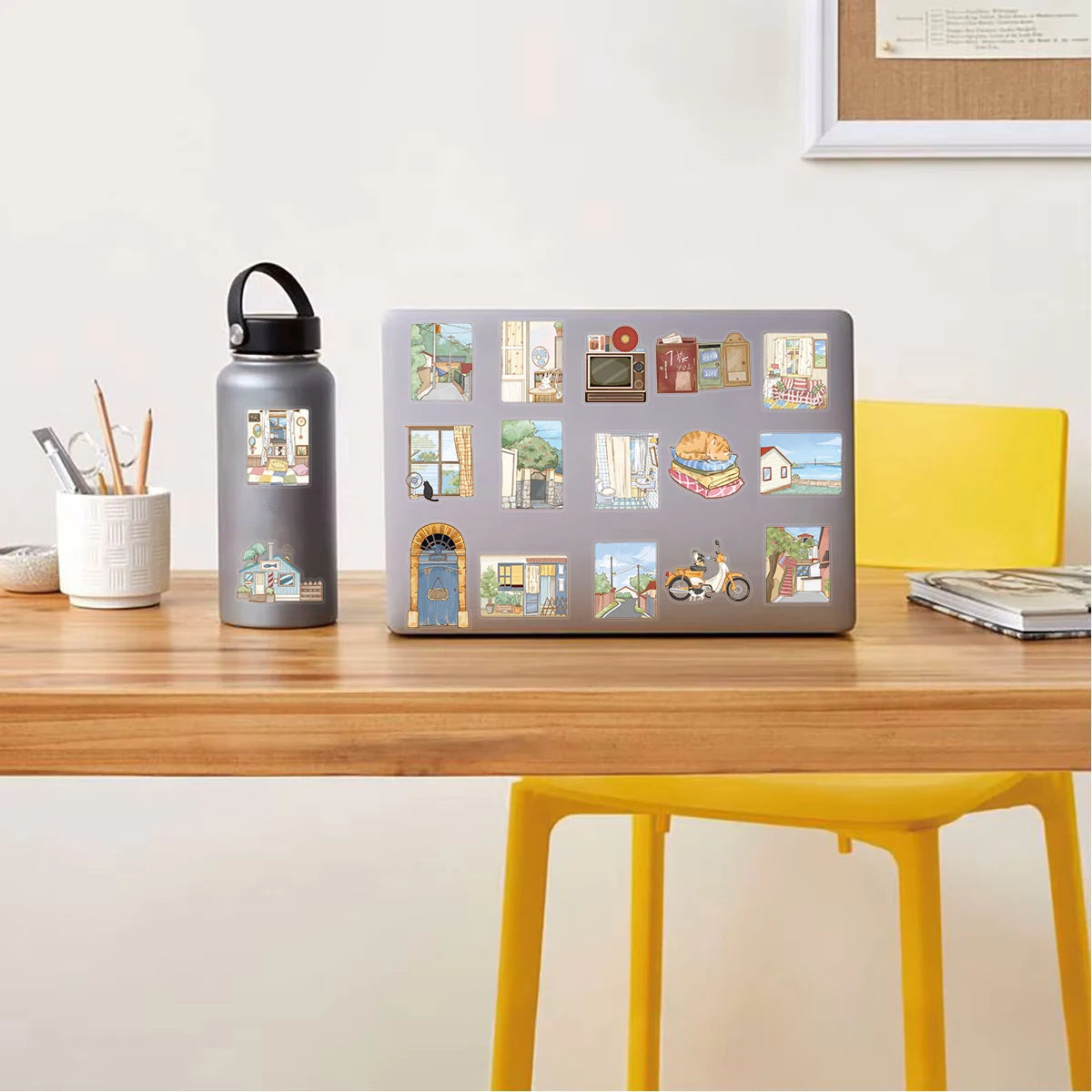 50/100PCS Alley Houses Sticker Landscape Waterproof Home Decoration Laptop Luggage Harajuku Suitcase Notebook Sticker