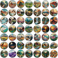 50/100PCS Cartoon Outdoor Landscape Graffiti Stickers Decoration Guitar Notebook Luggage DIY Reward Stickers