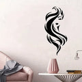Modern Vinyl Wall Decals Featuring Abstract Female Silhouettes - Removable Matte Finish Stickers for Salon And Barbershop Decor,