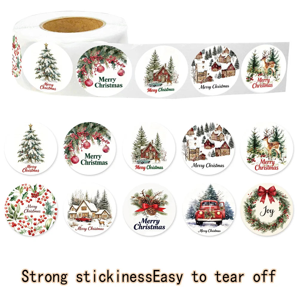 500PCS Merry Christmas Fun Graffiti Small Group Stickers DIY Phone Case Laptop Water Cup Christmas Reward Stickers