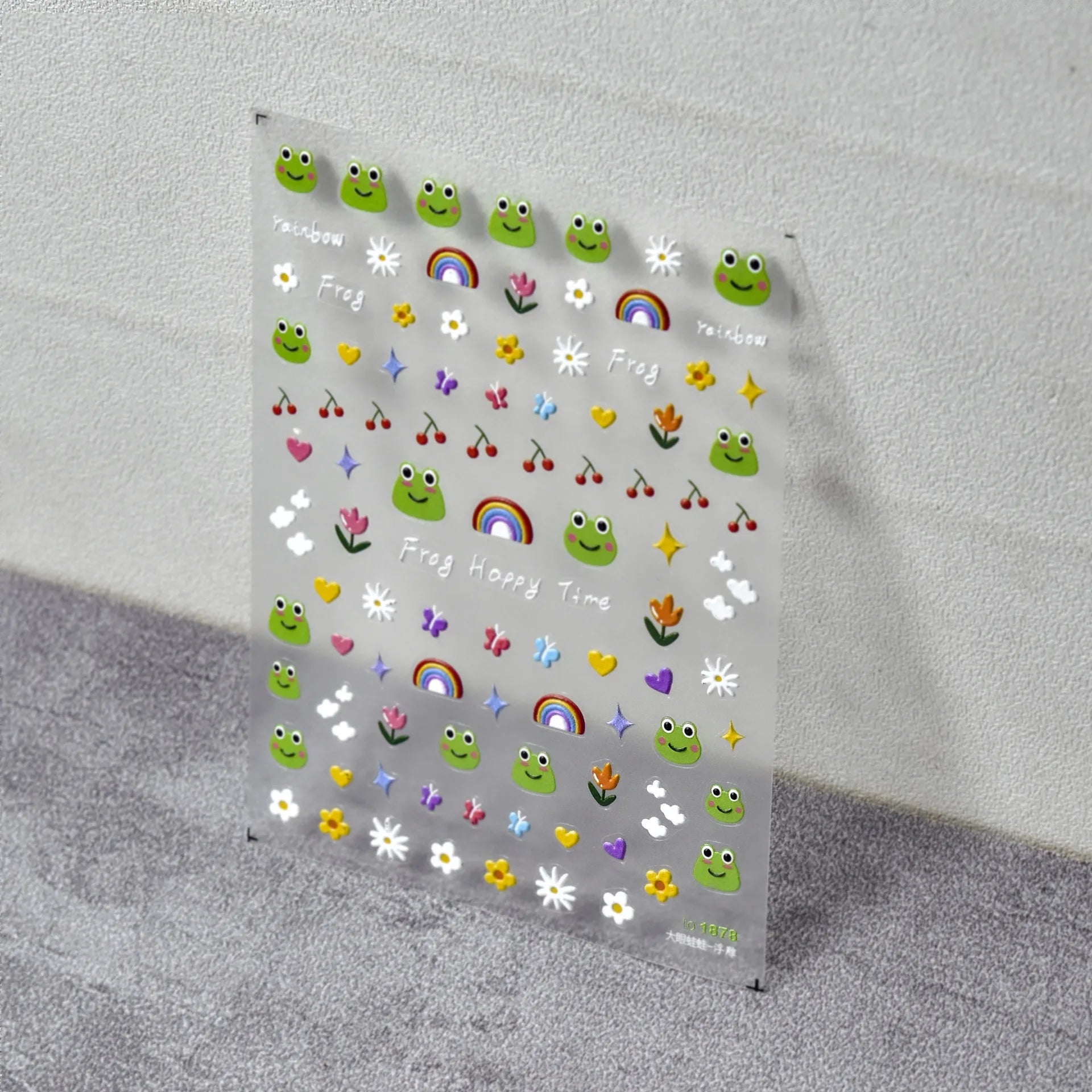 Cute Graffiti Lines Nail Art Stickers 5D Embossed Butterfly Rabbit Nail Art Accessory Stickers DIY Japanese Self Adhesive Decals