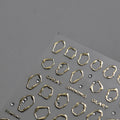 1pc lrregular Silver Frame Nail Art Stickers 5D Crystal Diamond Manicure Designs Stickers for Nails Decorations Adhesive Decals