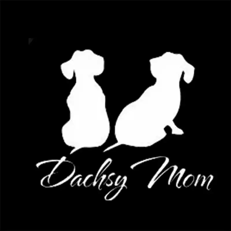 Dachsy Mom Funny Dog Dachshund Car Sticker For Laptop Water Bottle Car Truck Van SUV Motorcycle Vehicle Paint Window Wall Cup To