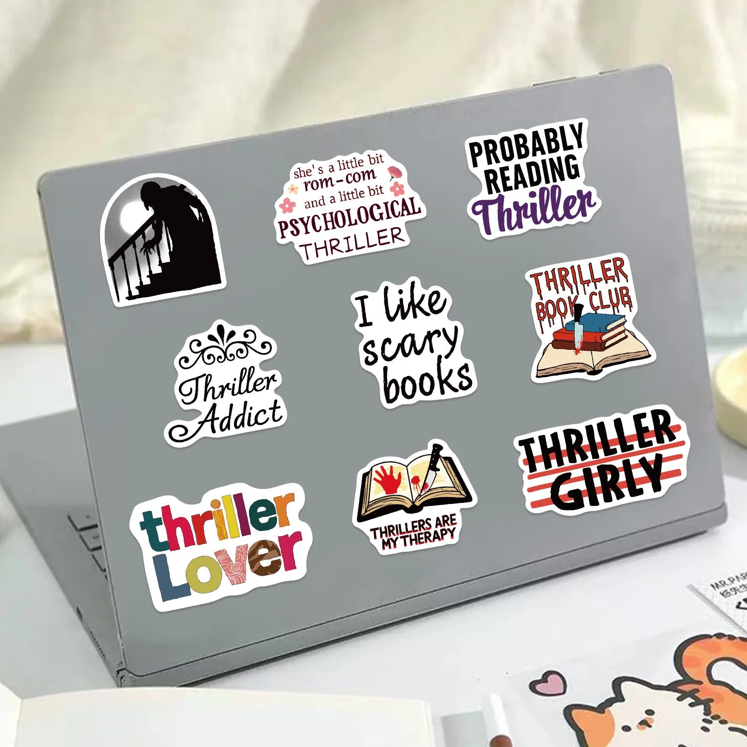 50/100PCS Cartoon Thriller Book Graffiti Stickers Decorative Guitar Notebook Luggage DIY Waterproof Stickers