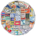 50/100PCS Cute Sardine Sticker Creative Bicycle Luggage Guitar Motorcycle Cartoon Phone Stationery Cafe Bicycle Art Stickers