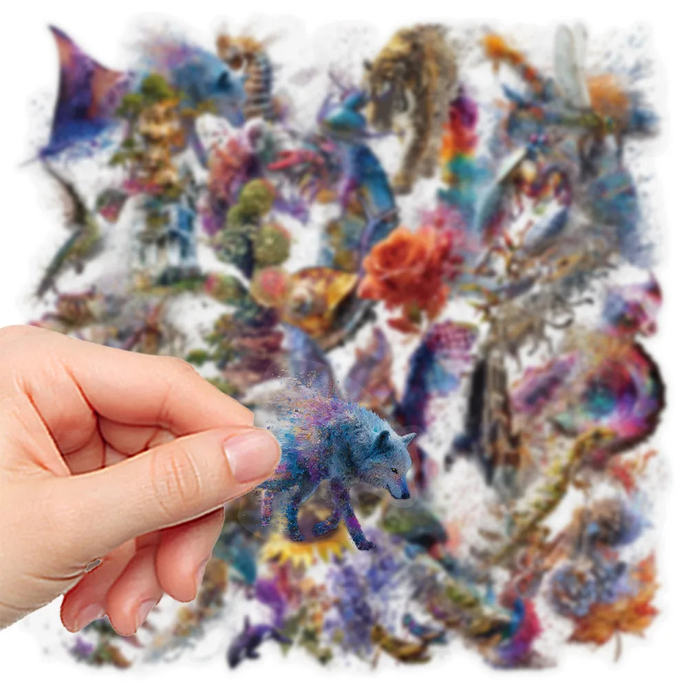 50-Pack Cartoon Transforming Sports Study Stickers for DIY Journal Phone Water Bottle Skateboard Stationery PET Sticker