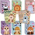 8Pcs Animal Expressions Collage Laptop Phone Living Room Skateboards Waterproof Bicycle Aesthetic Luggage Landscape Decals