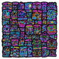 50/100 Pcs Neon Cartoon Animal Stickers DIY for Scrapbook Suitcase Notebook Game Reward Thick Waterproof Removable Decals