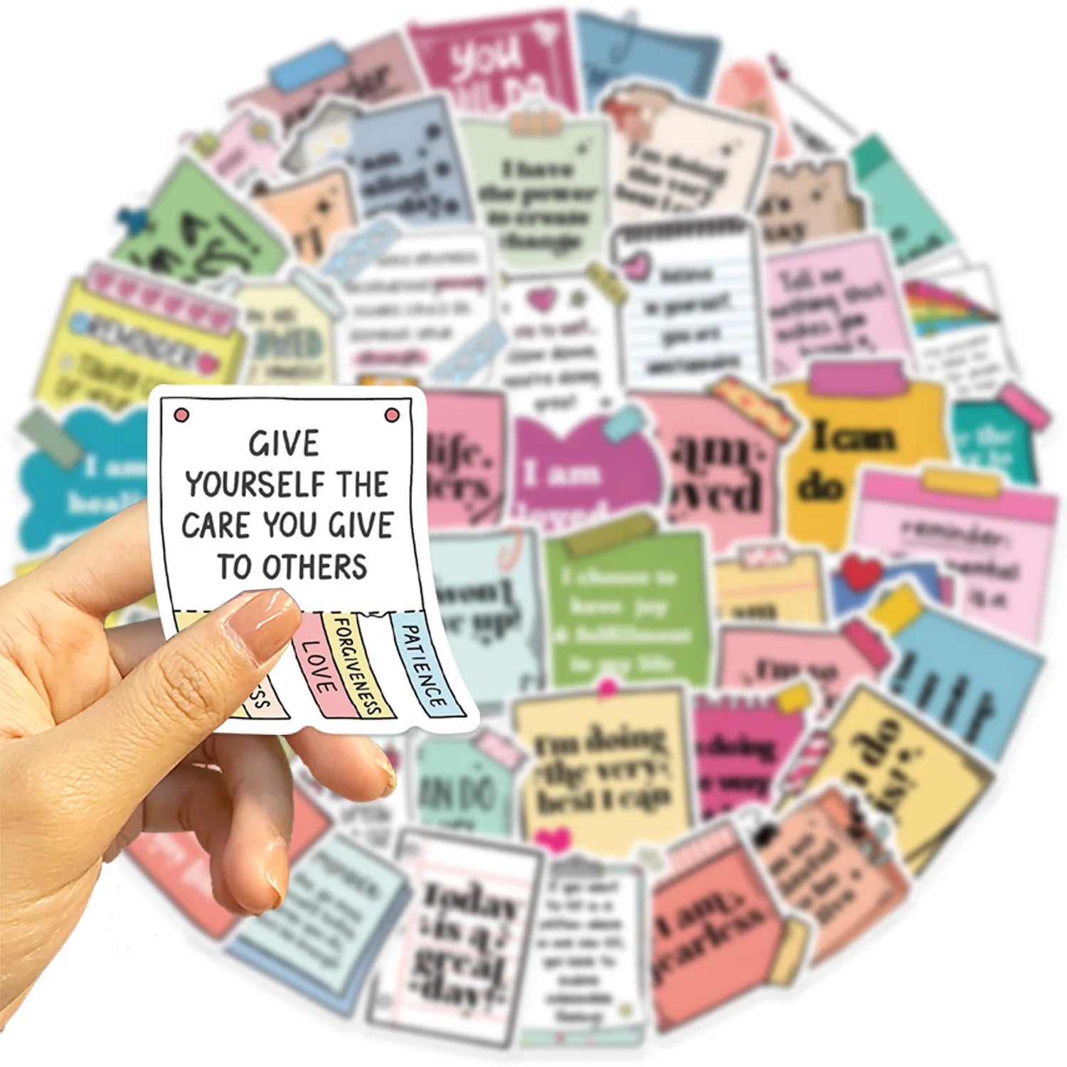 50/100PCS Self affirmation Incentive Tags Graffiti Stickers Decoration Guitar Notebook Luggage DIY Waterproof Stationery Sticker