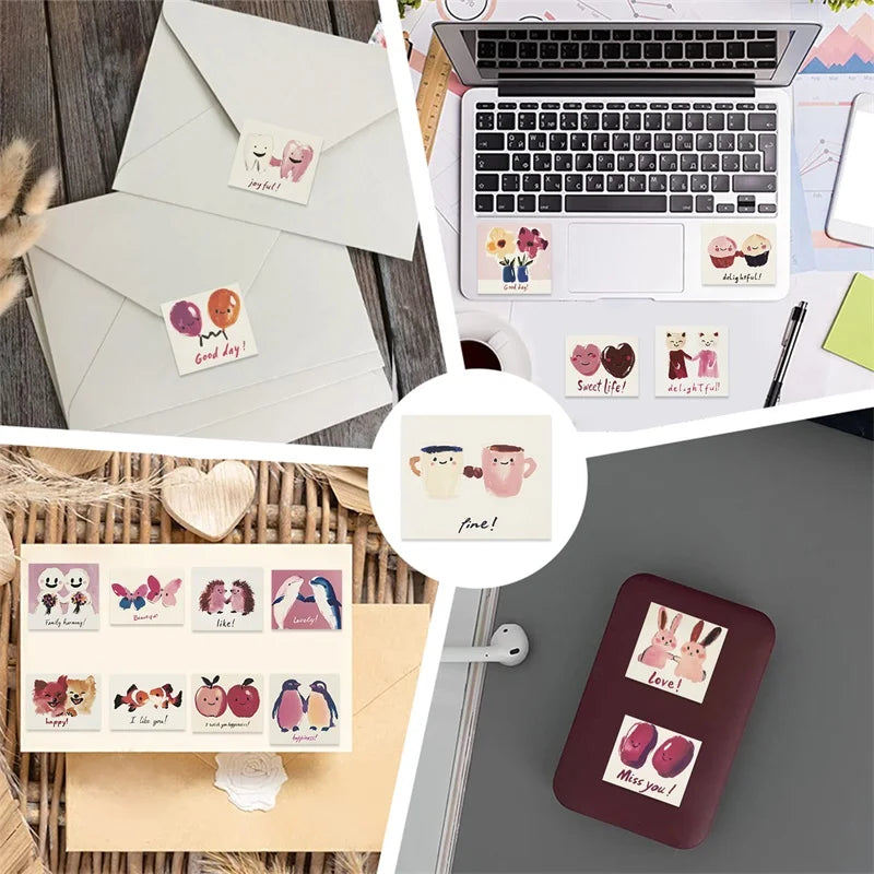 10/30/50PCS Cute Children's Drawing PVC Sticky Sticker Aesthetic DIY Decoration Scrapbooking School Stationery Supplies for Kids