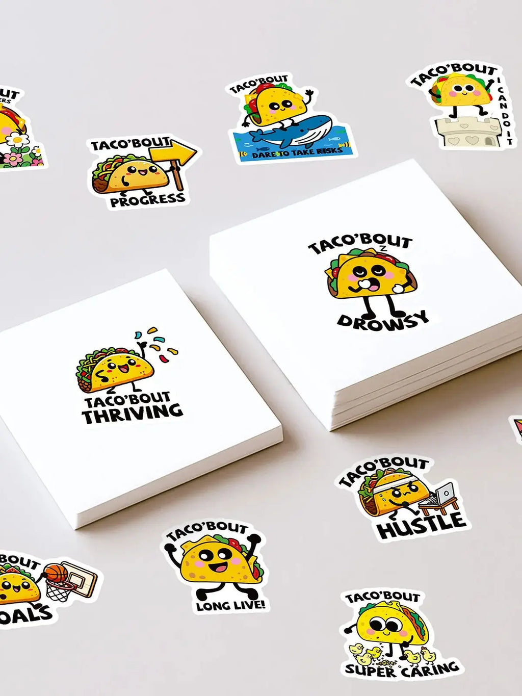56/118PCS Cartoon Animal Dog/Food Text Stickers Cute and Fun Graffiti Notebook Stationery Decoration Stickers