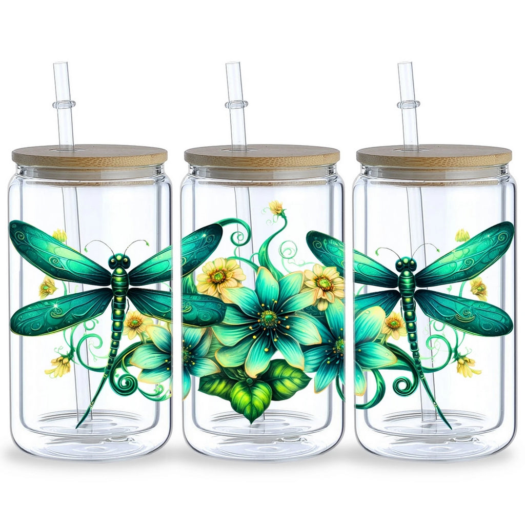 5 sheets Butterfly UV DTF Cup Stickers, DTF Friction Transfer Stickers, Waterproof Animal Transfer Stickers for 16oz Glass