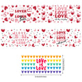 5 sheets Valentine's Day UV DTF cup stickers, DTF friction transfer stickers, waterproof transfer stickers