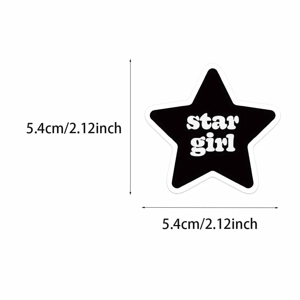 50PCS Creative Black Y2K Creative Aesthetic Sticker Advanced Mobile Phone Case Laptop Sticker