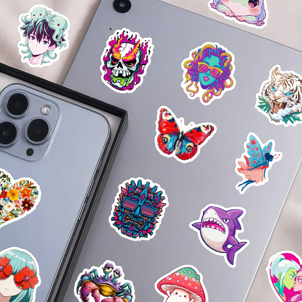 56/112 Pcs New Y2K Abstract Art Weird Funny Stickers DIY Room Furniture Envelope Notebook Stationery Box Helmet Skateboard Decal