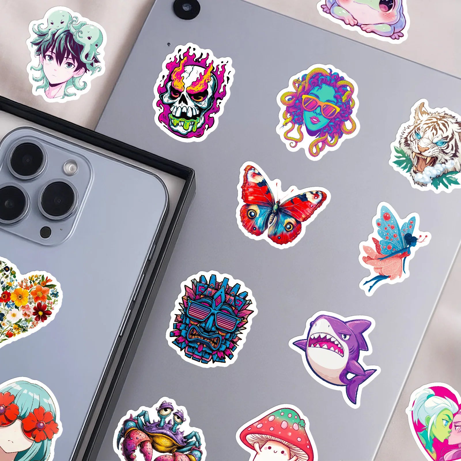 56/112 Pcs New Y2K Abstract Art Weird Funny Stickers DIY Room Furniture Envelope Notebook Stationery Box Helmet Skateboard Decal