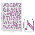 2 Sets of 1.8 Inch Flower Alphabet Series DIY Alphabet Theme Iron-On Decals, Watercolor Theme Heat Transfer DIY for Clothing