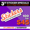 100 - 3" Sticker Special