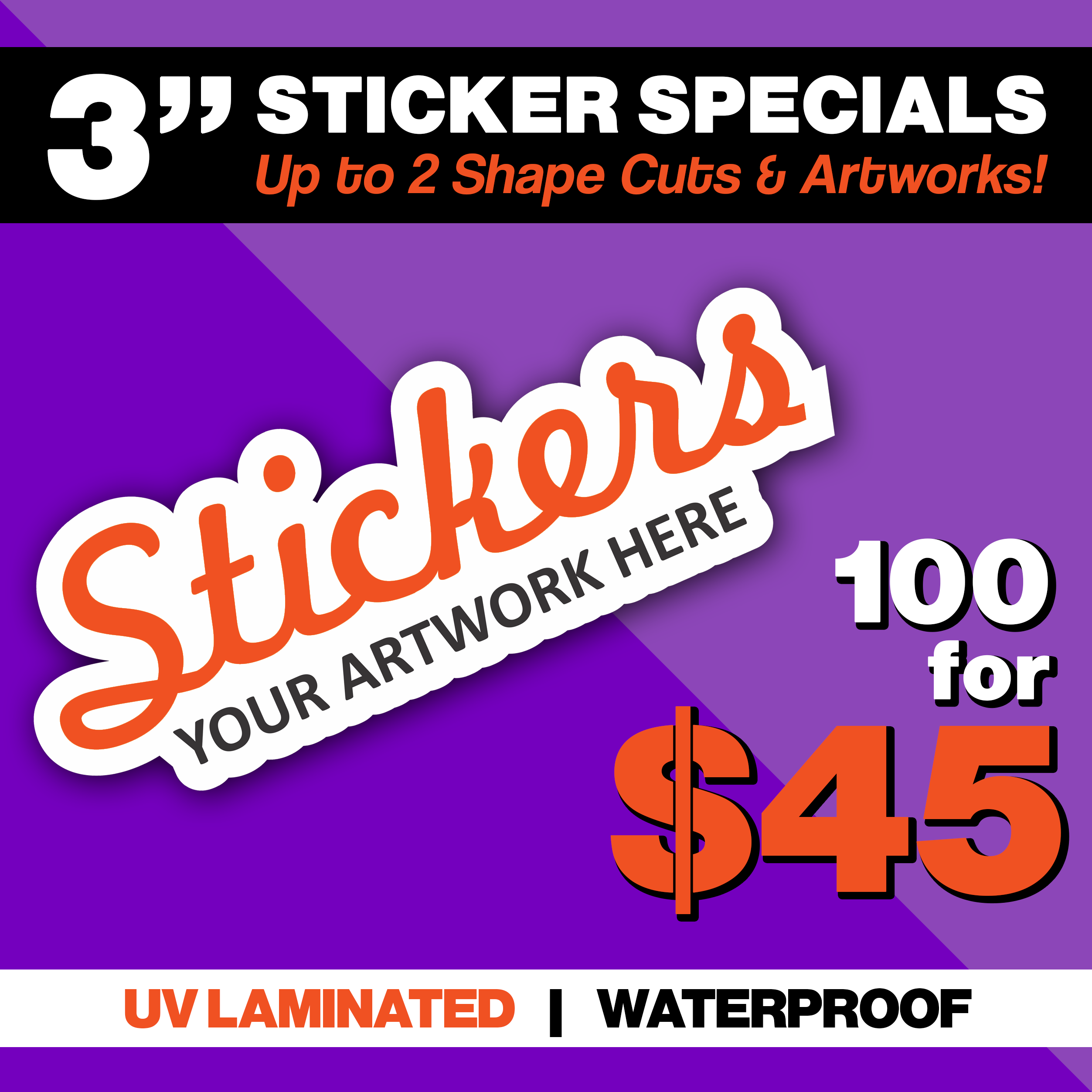 100 - 3" Sticker Special