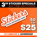 50 - 3" Sticker Special