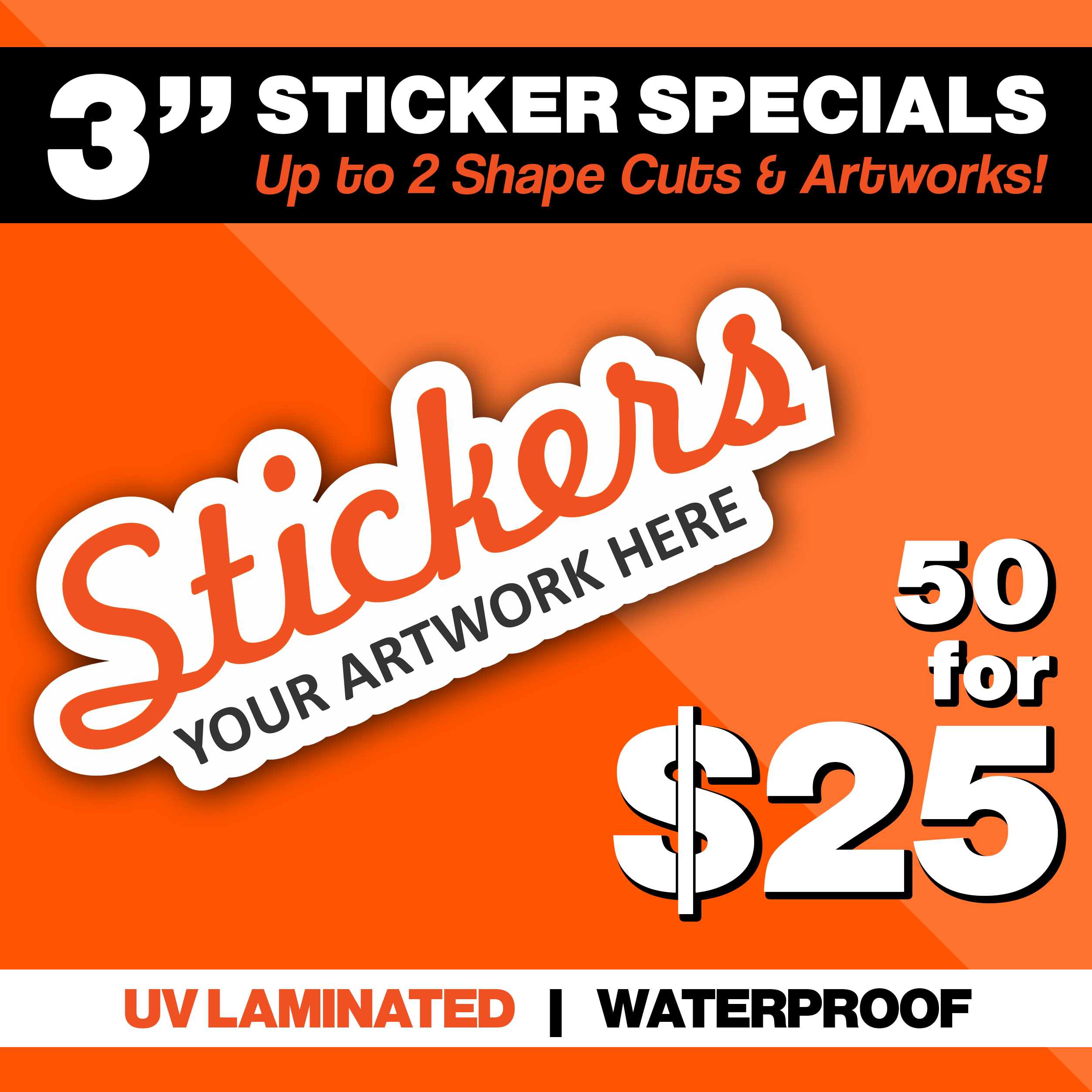 50 - 3" Sticker Special