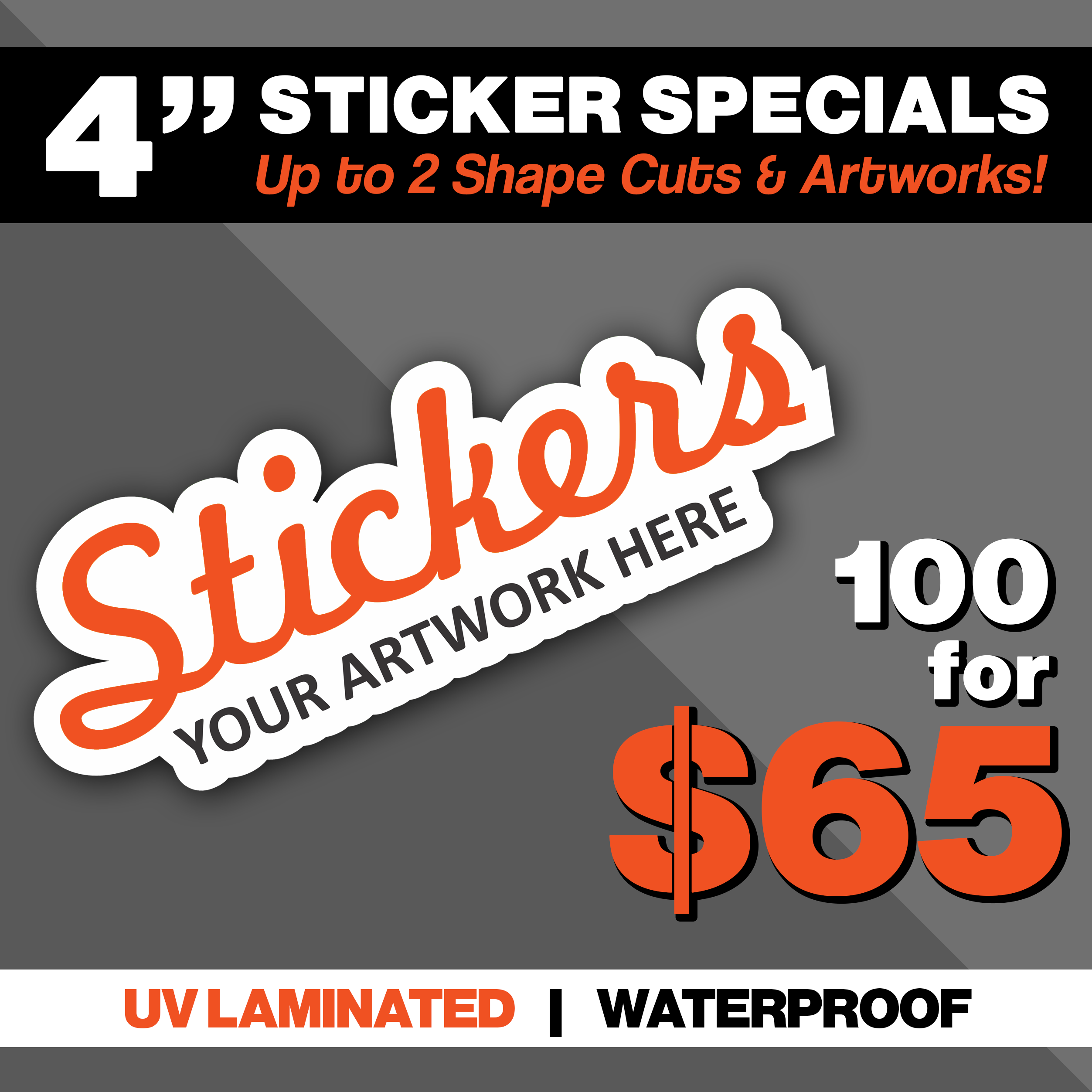100 - 4" Sticker Special
