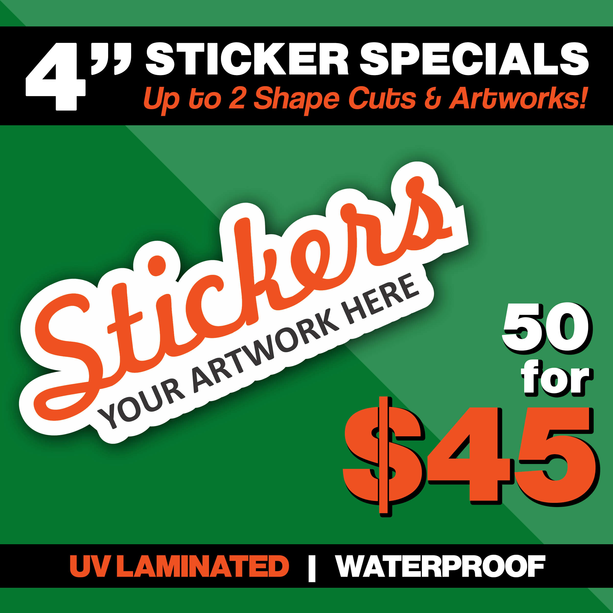 50 - 4" Sticker Special